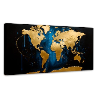 Foto 1 | Cuadro Decorativo Canvas Horizonte Dorado 120x60