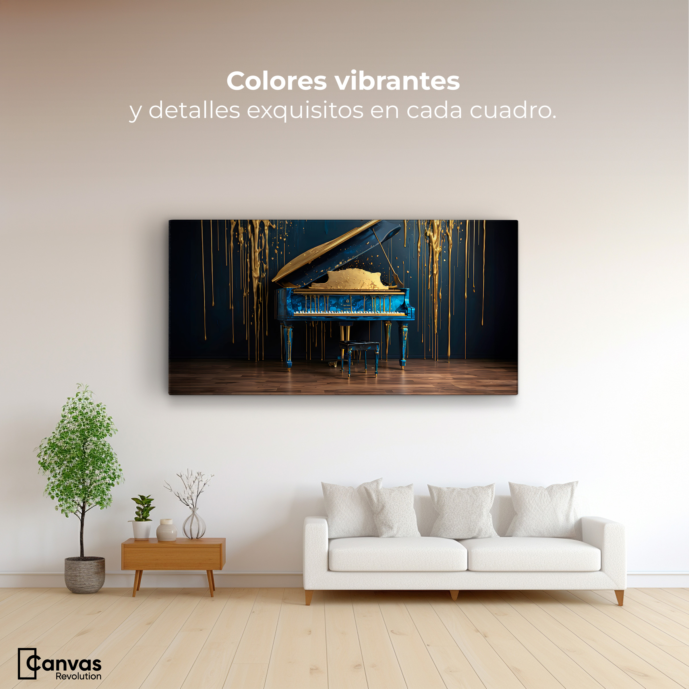 Foto 3 pulgar | Cuadro Decorativo Canvas Sinfonía Barroca 120x60