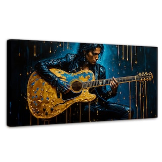 Foto 1 | Cuadro Decorativo Canvas Acordes Dorados 120x60