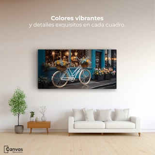 Foto 2 | Cuadro Decorativo Canvas Bicicleta Floral 120x60