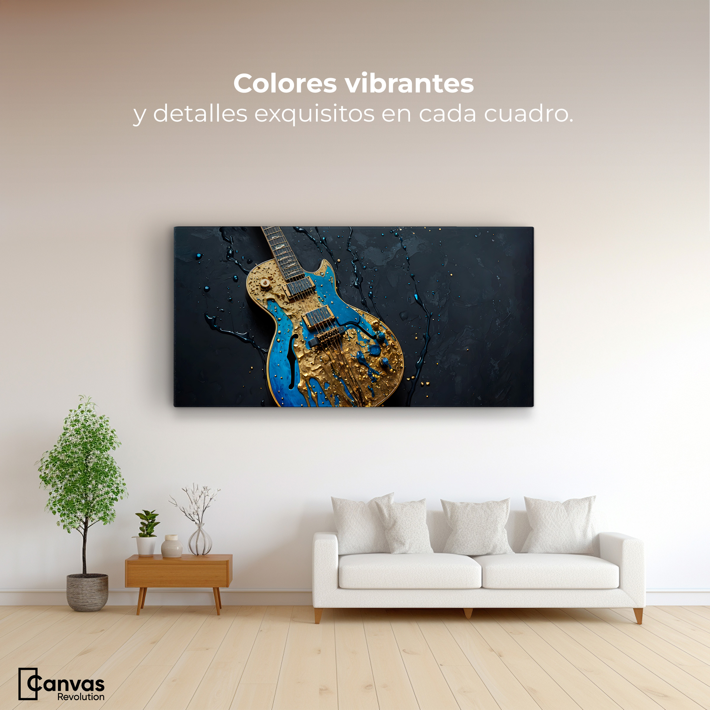 Foto 2 | Cuadro Decorativo Canvas Guitarra Celestial 120x60