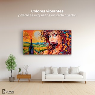 Foto 2 | Cuadro Decorativo Canvas Brindis Bajo Sol 120x60