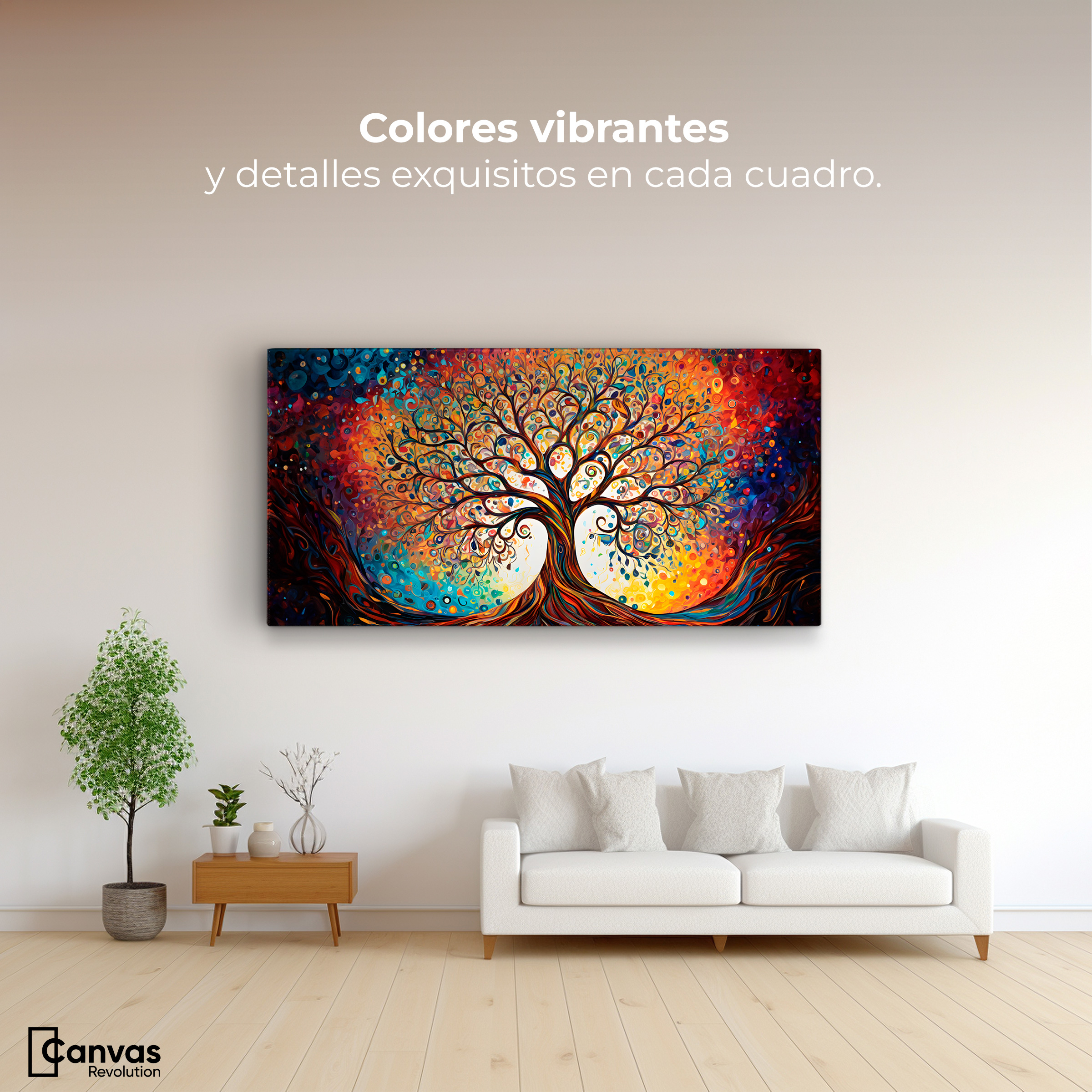 Foto 3 pulgar | Cuadro Decorativo Canvas Árbol Espiritual 120x60