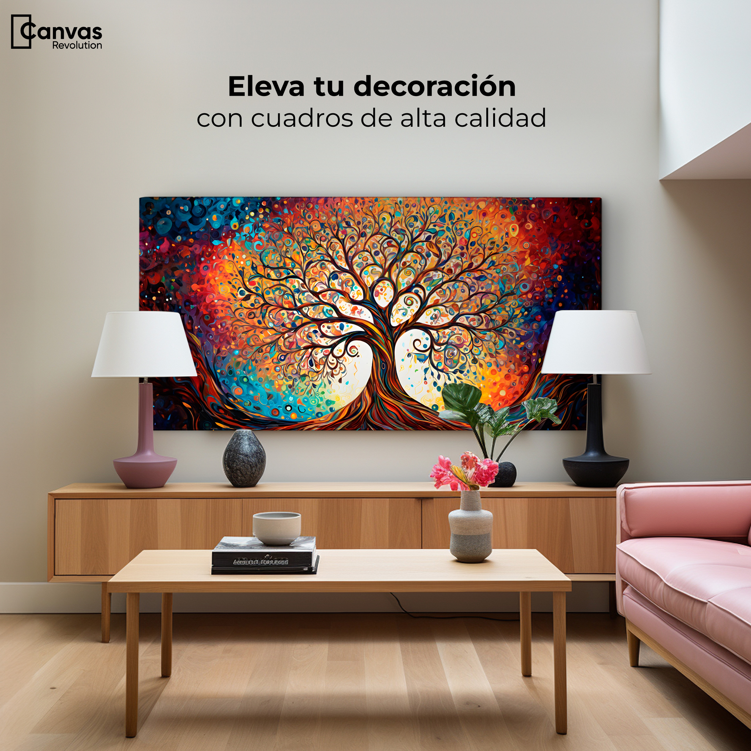 Foto 4 pulgar | Cuadro Decorativo Canvas Árbol Espiritual 120x60