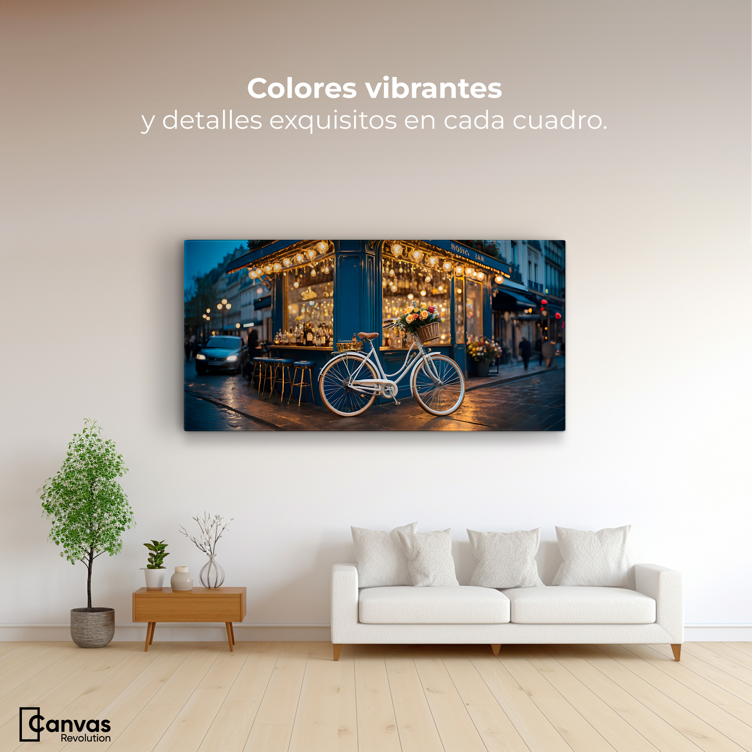 Foto 3 pulgar | Cuadro Decorativo Canvas Bicicleta Boulevard 120x60