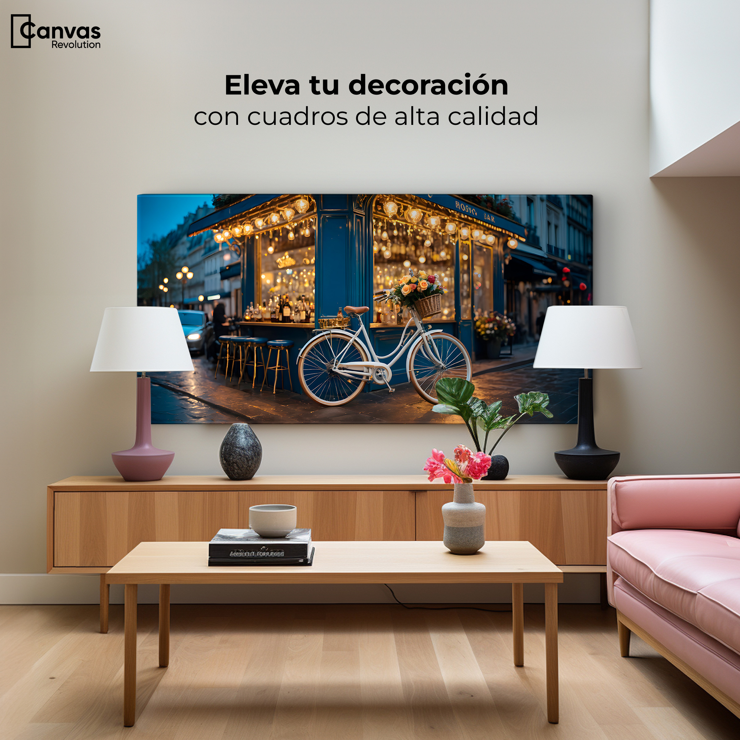 Foto 4 pulgar | Cuadro Decorativo Canvas Bicicleta Boulevard 120x60