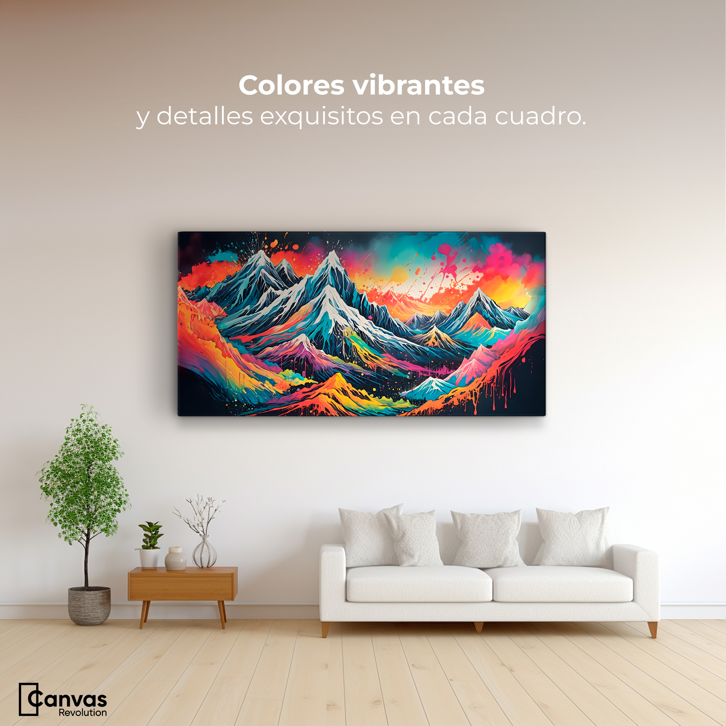 Foto 2 | Cuadro Decorativo Canvas Revolution Explosión Montañas 120x60 cm