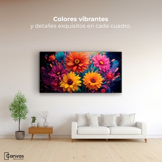 Foto 2 | Cuadro Decorativo Canvas Explosión Flores 120x60