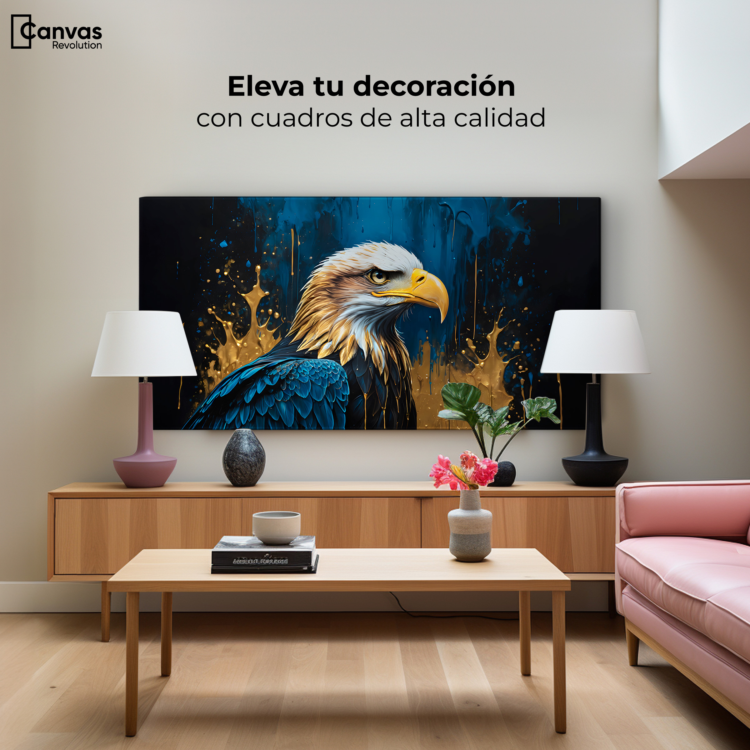 Foto 4 pulgar | Cuadro Decorativo Canvas Águila Majestuosa 120x60