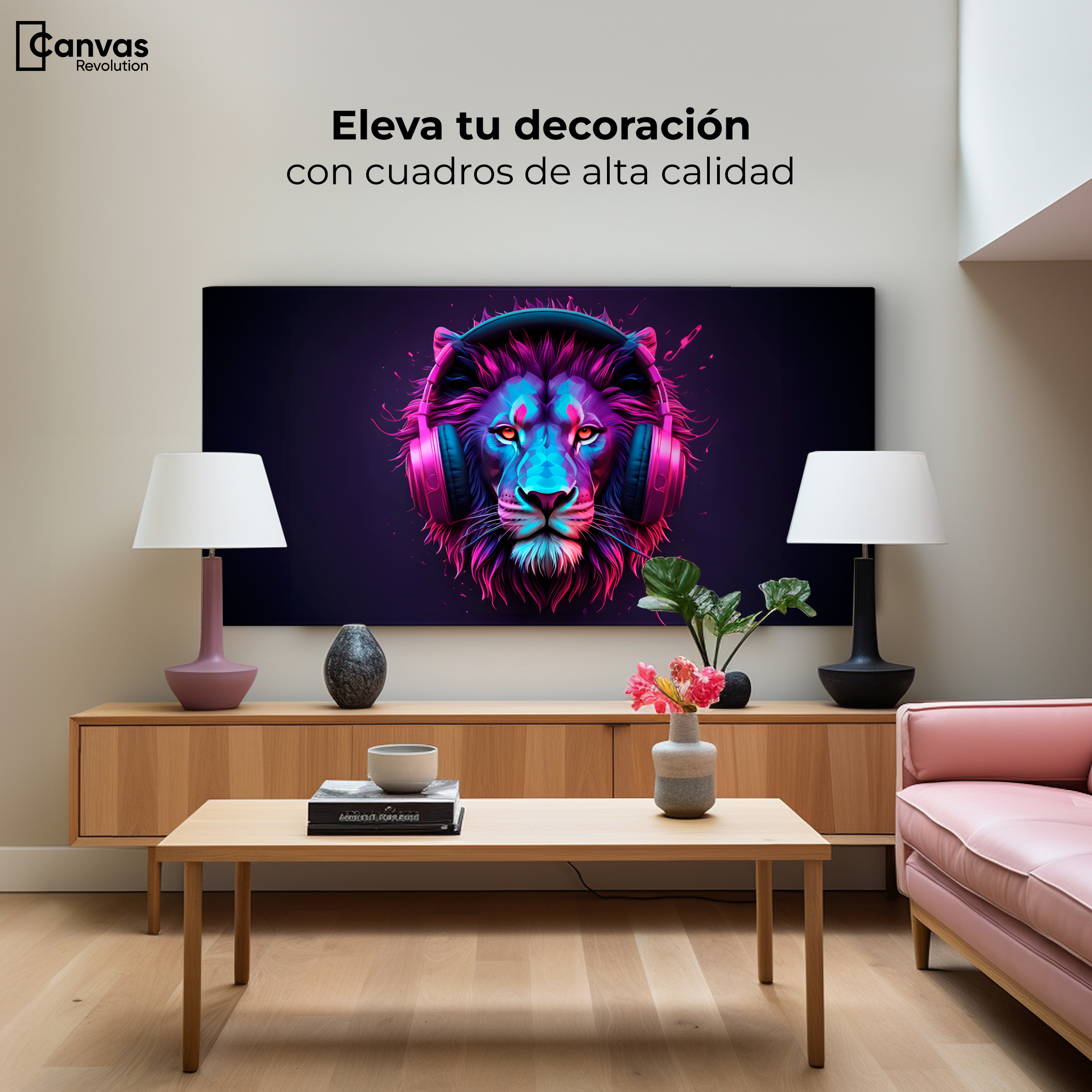 Foto 4 pulgar | Cuadro Decorativo Canvas Sonidos Salvajes 120x60