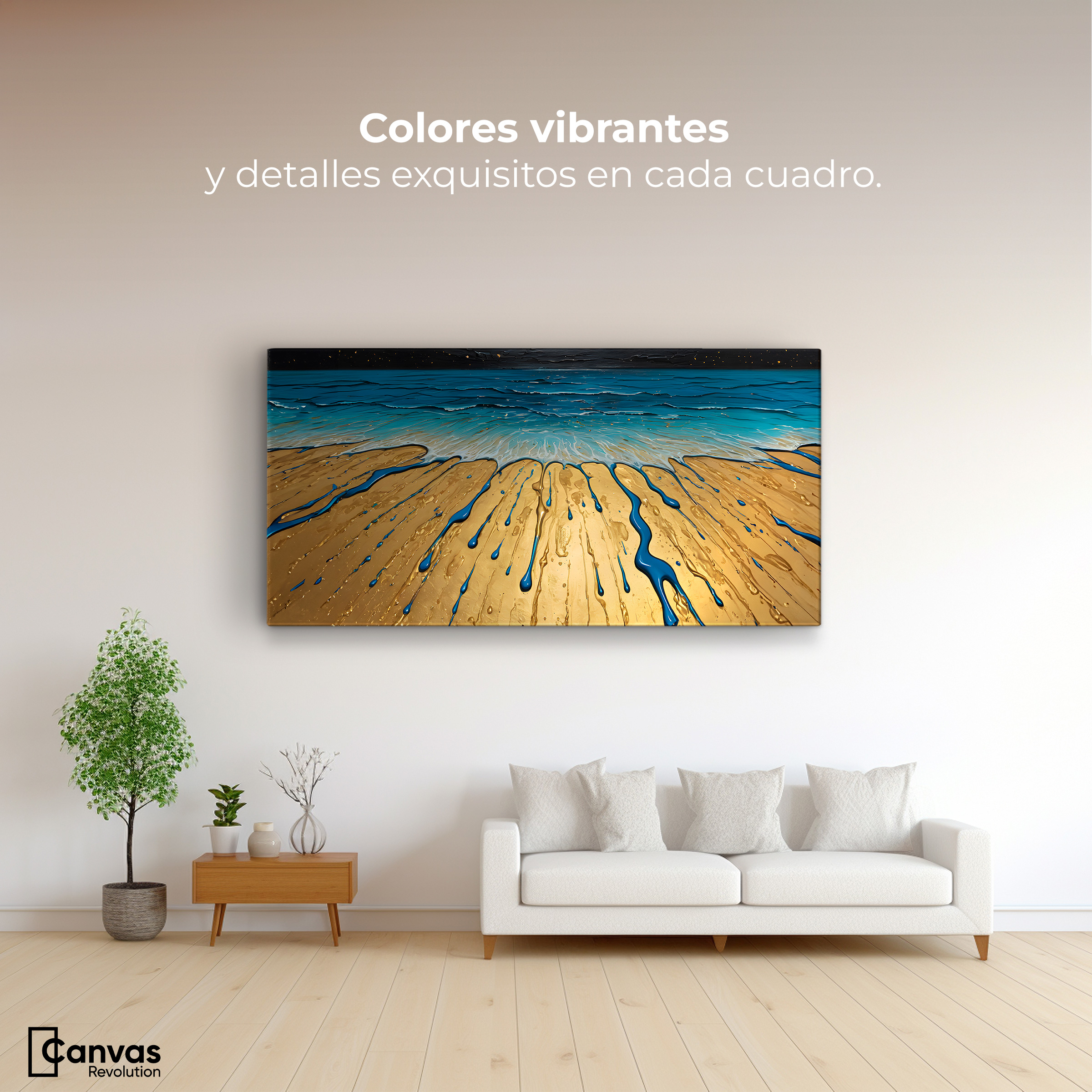 Foto 2 | Cuadro Decorativo Canvas Reflejos Estelares 120x60