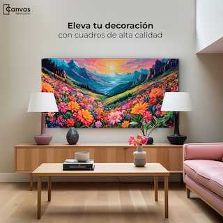 Foto 3 | Cuadro Decorativo Canvas Pradera Colores 120x60