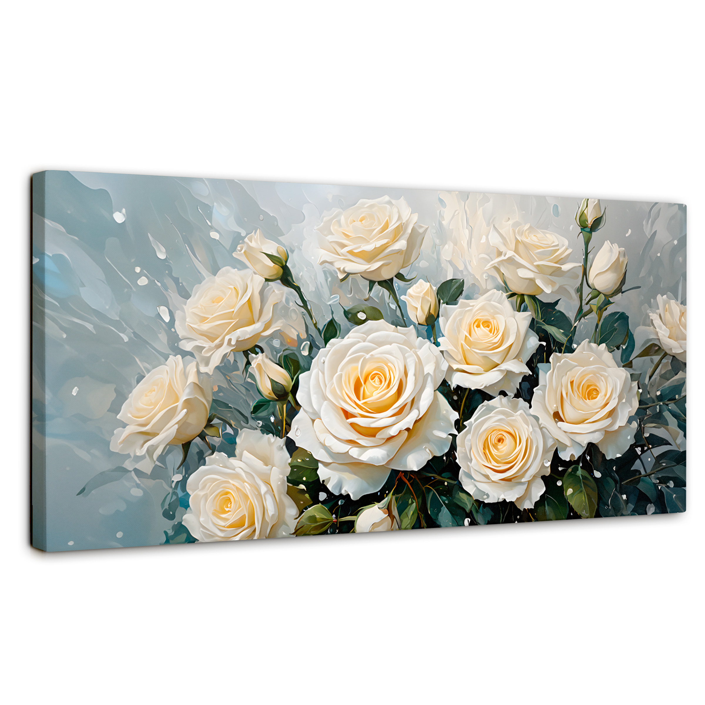 Cuadro Decorativo Canvas Rosas Vibrantes 120x60