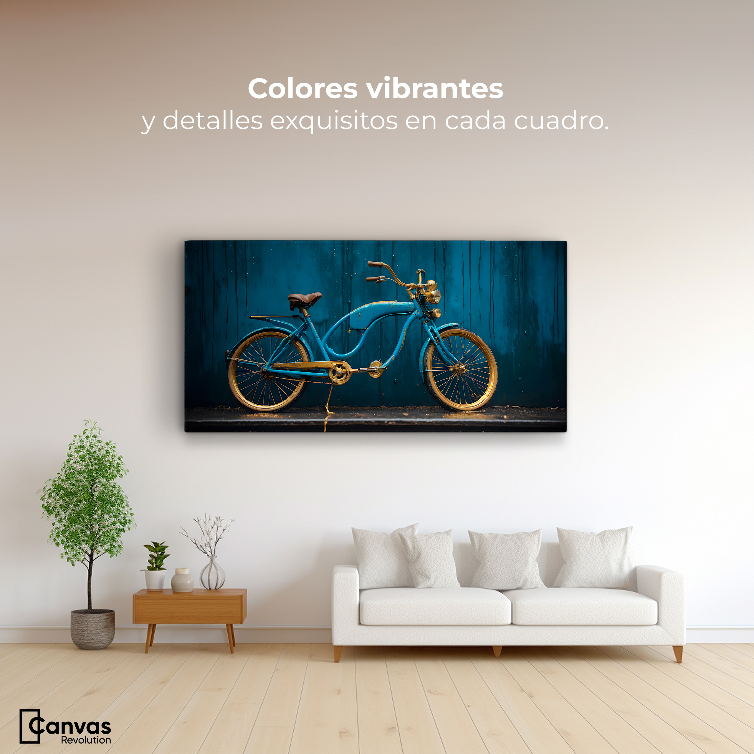 Foto 3 pulgar | Cuadro Decorativo Canvas Bicicleta Vintage 120x60