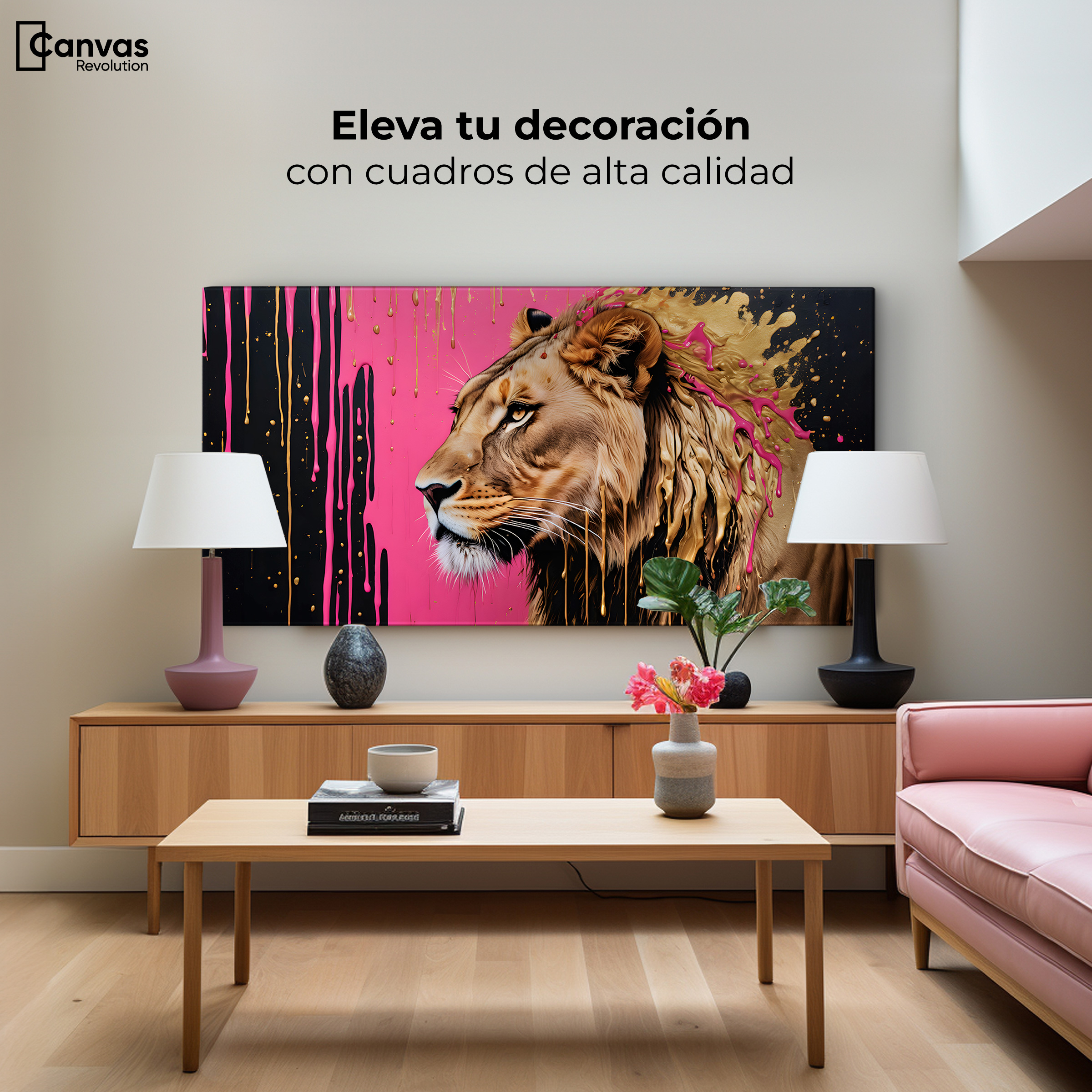 Foto 4 pulgar | Cuadro Decorativo Canvas Melena Majestuosa 120x60