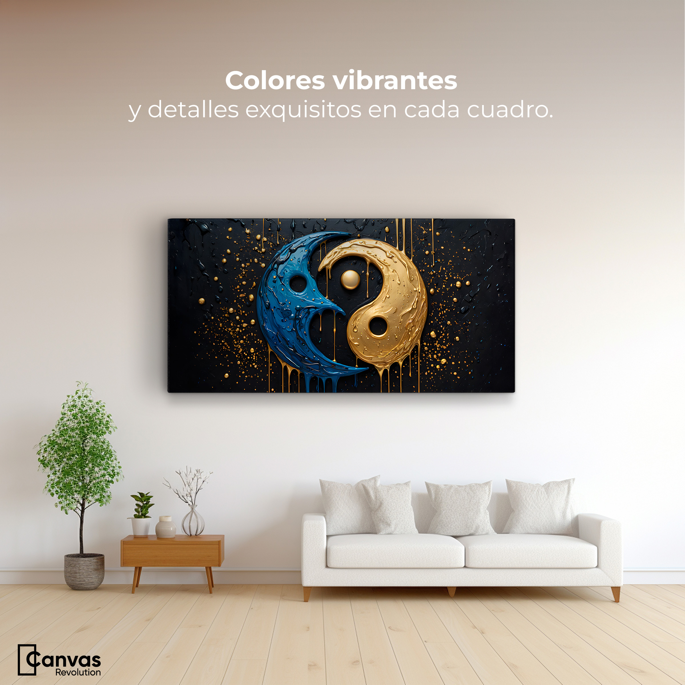 Foto 3 pulgar | Cuadro Decorativo Canvas Armonía Yin Yang 120x60