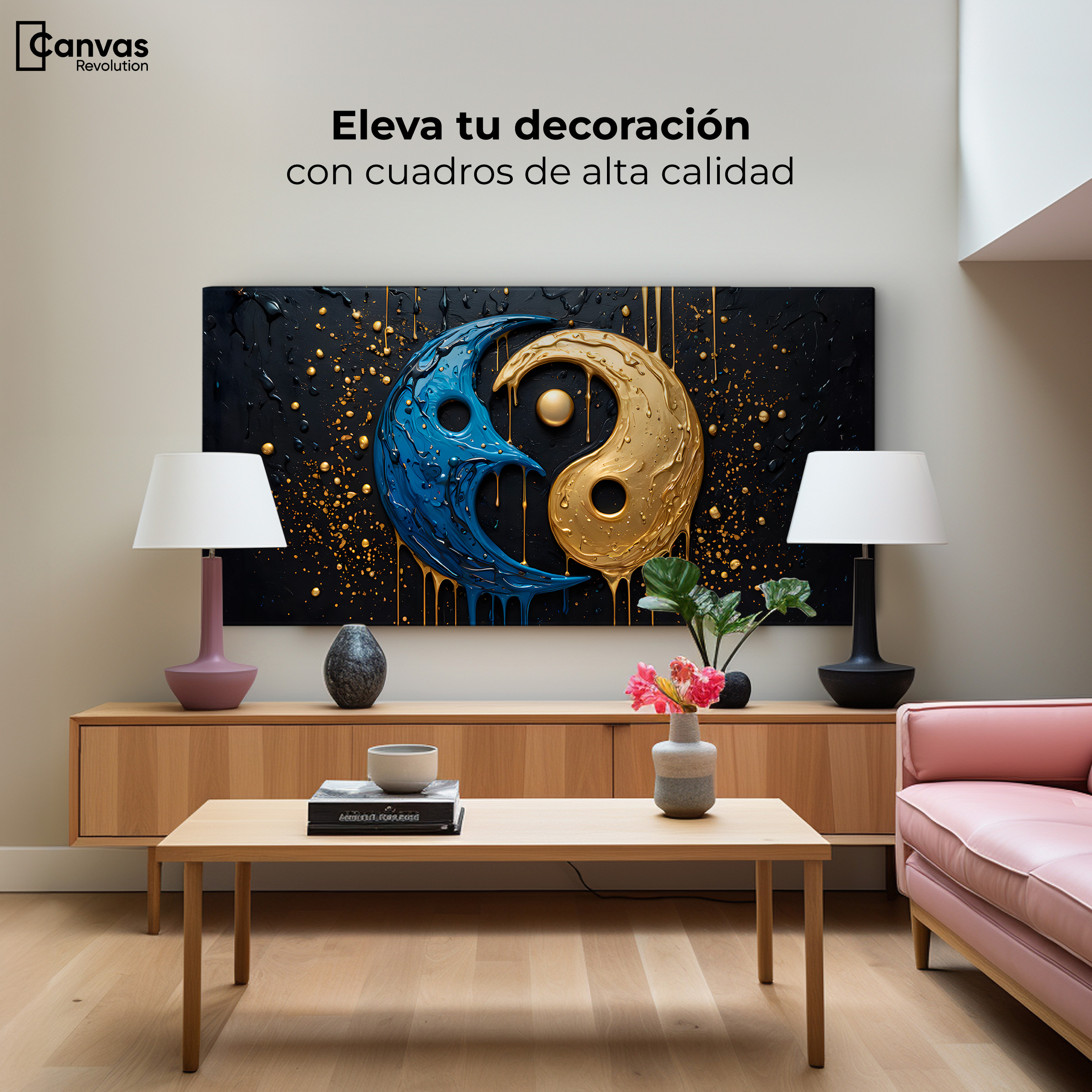 Foto 4 pulgar | Cuadro Decorativo Canvas Armonía Yin Yang 120x60