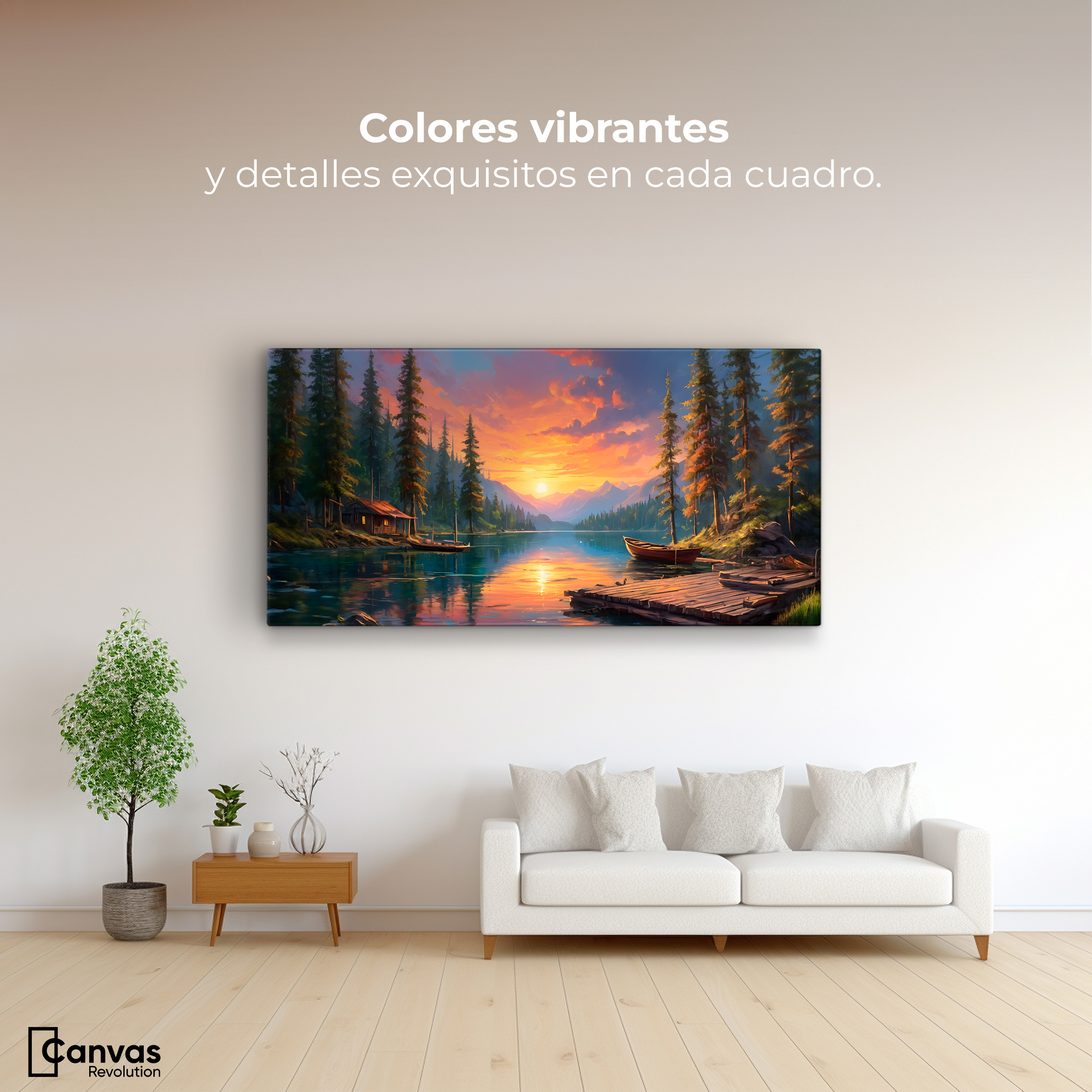 Foto 2 | Cuadro Decorativo Canvas Paisaje Sereno 120x60