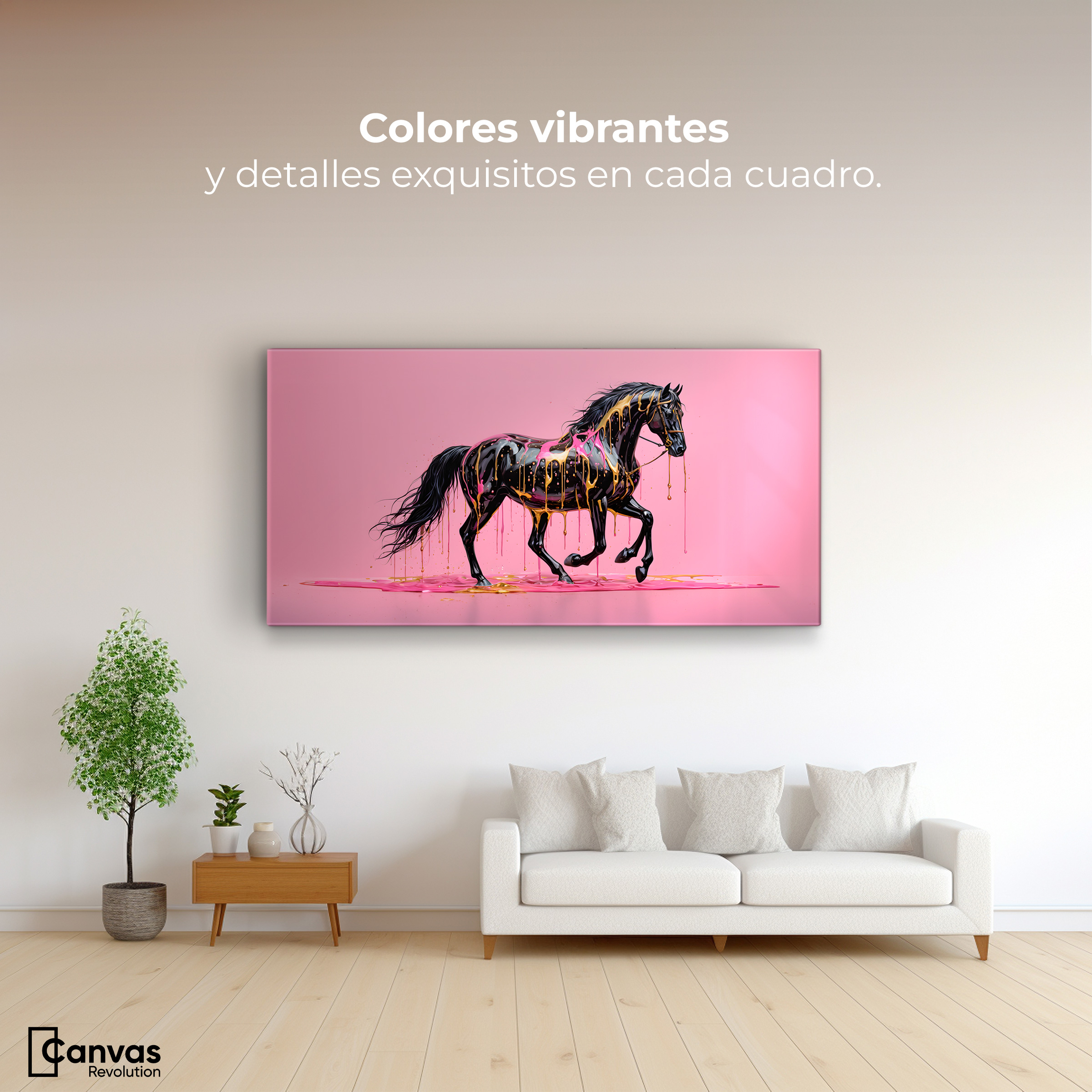 Foto 3 pulgar | Cuadro Decorativo Canvas Arte Equino Moderno 120x60