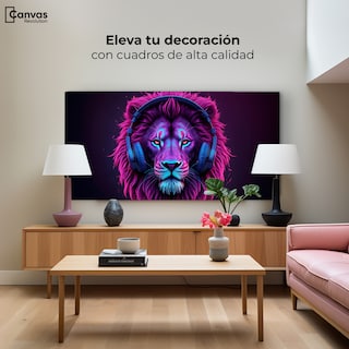 Foto 3 | Cuadro Decorativo Canvas León Electrónico 120x60