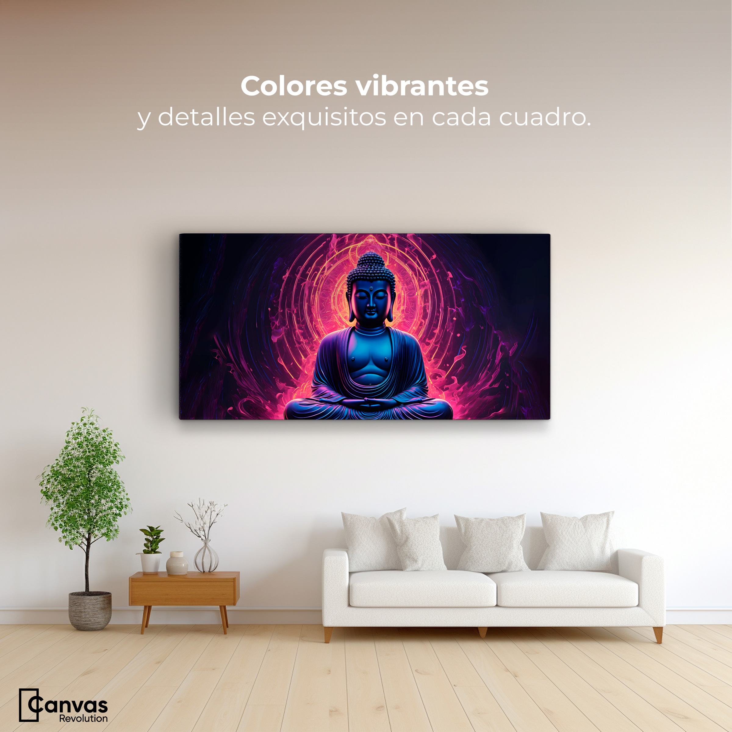 Foto 2 | Cuadro Decorativo Canvas Buda Iluminación 120x60