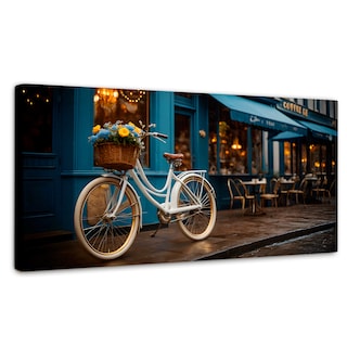 Foto 1 | Cuadro Decorativo Canvas Bicicleta Blanca 120x60