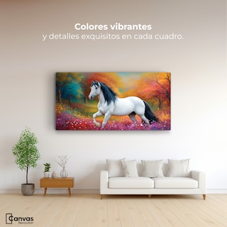 Foto 2 | Cuadro Decorativo Canvas Caballo Galopando 120x60