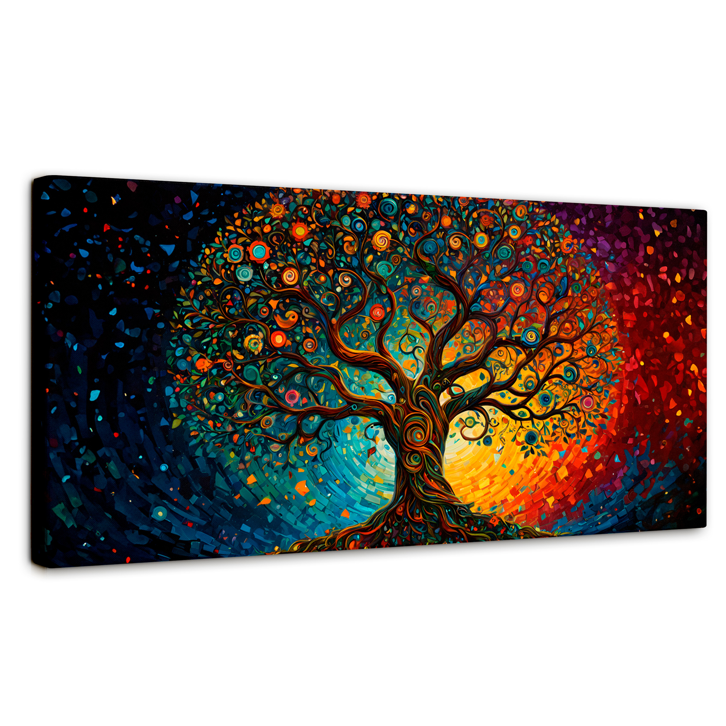 Cuadro Decorativo Canvas Árbol Hoja Vibrante 120x60