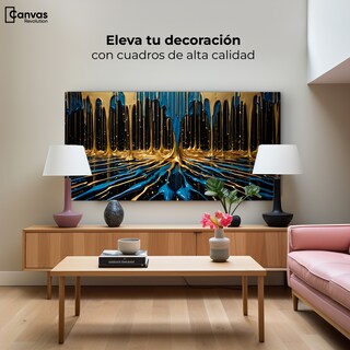 Foto 3 | Cuadro Decorativo Canvas Simetría Líquida 120x60