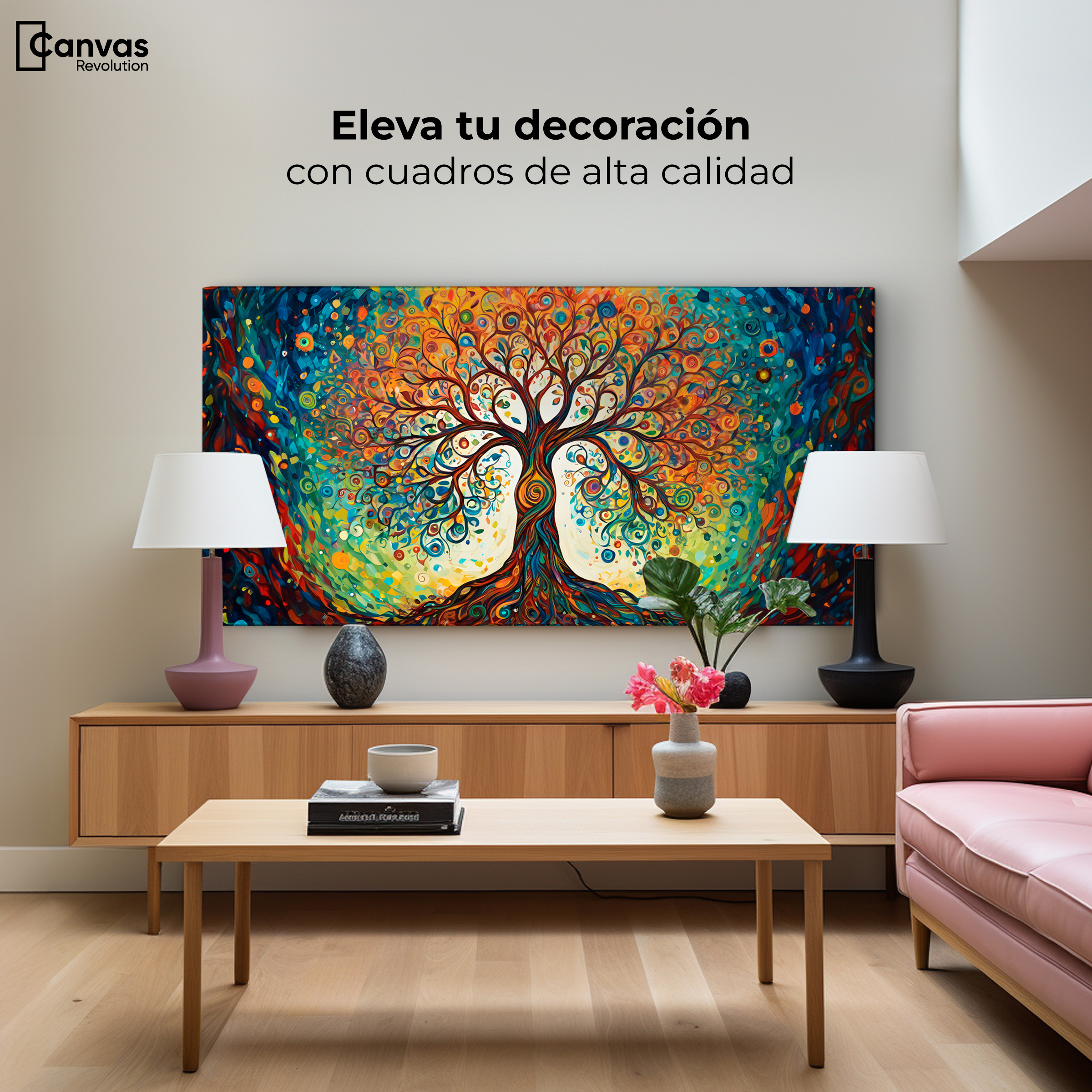 Foto 4 pulgar | Cuadro Decorativo Canvas Sueños Cromáticos 120x60