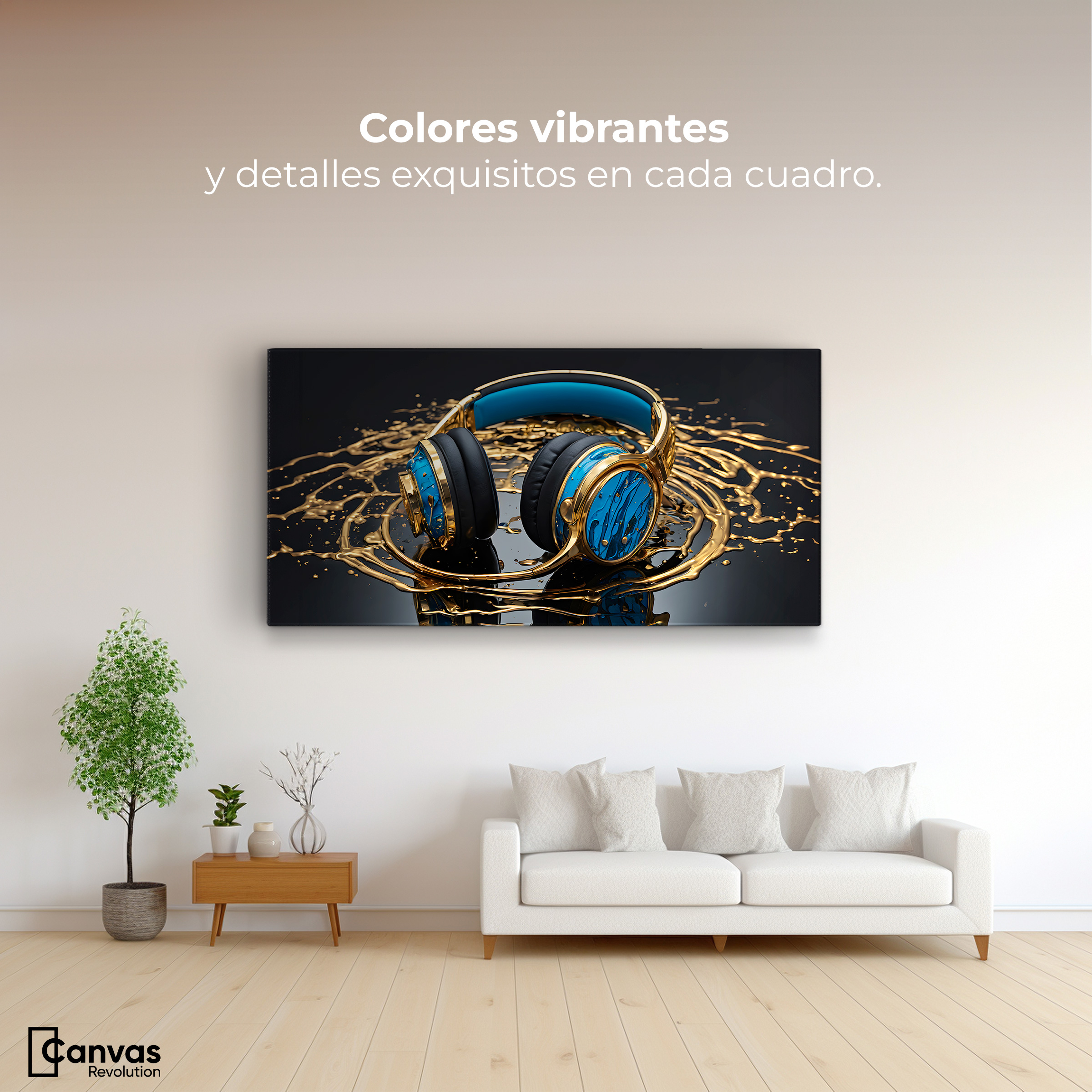 Foto 2 | Cuadro Decorativo Canvas Armonía Electrónica 120x60