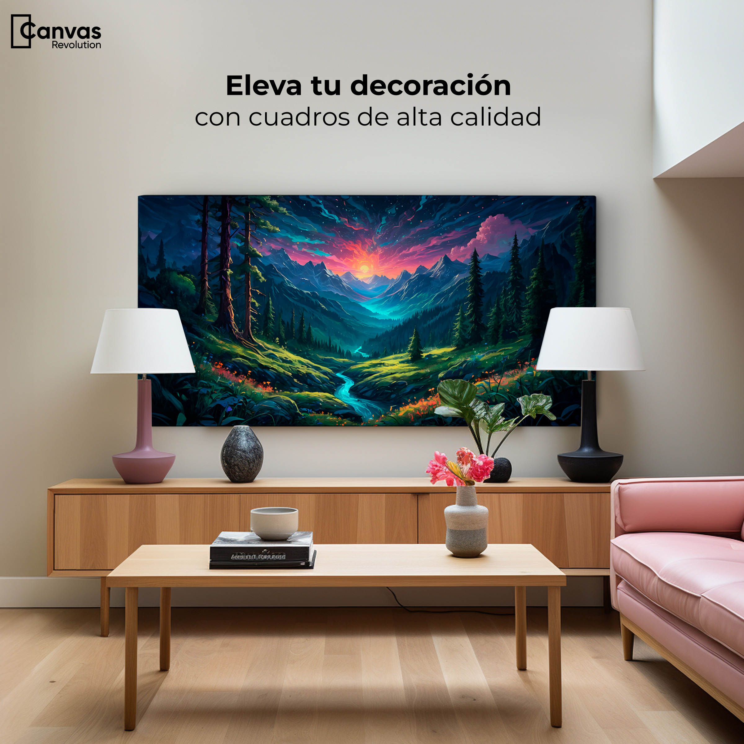 Foto 4 pulgar | Cuadro Decorativo Canvas Hermoso Atardecer 120x60