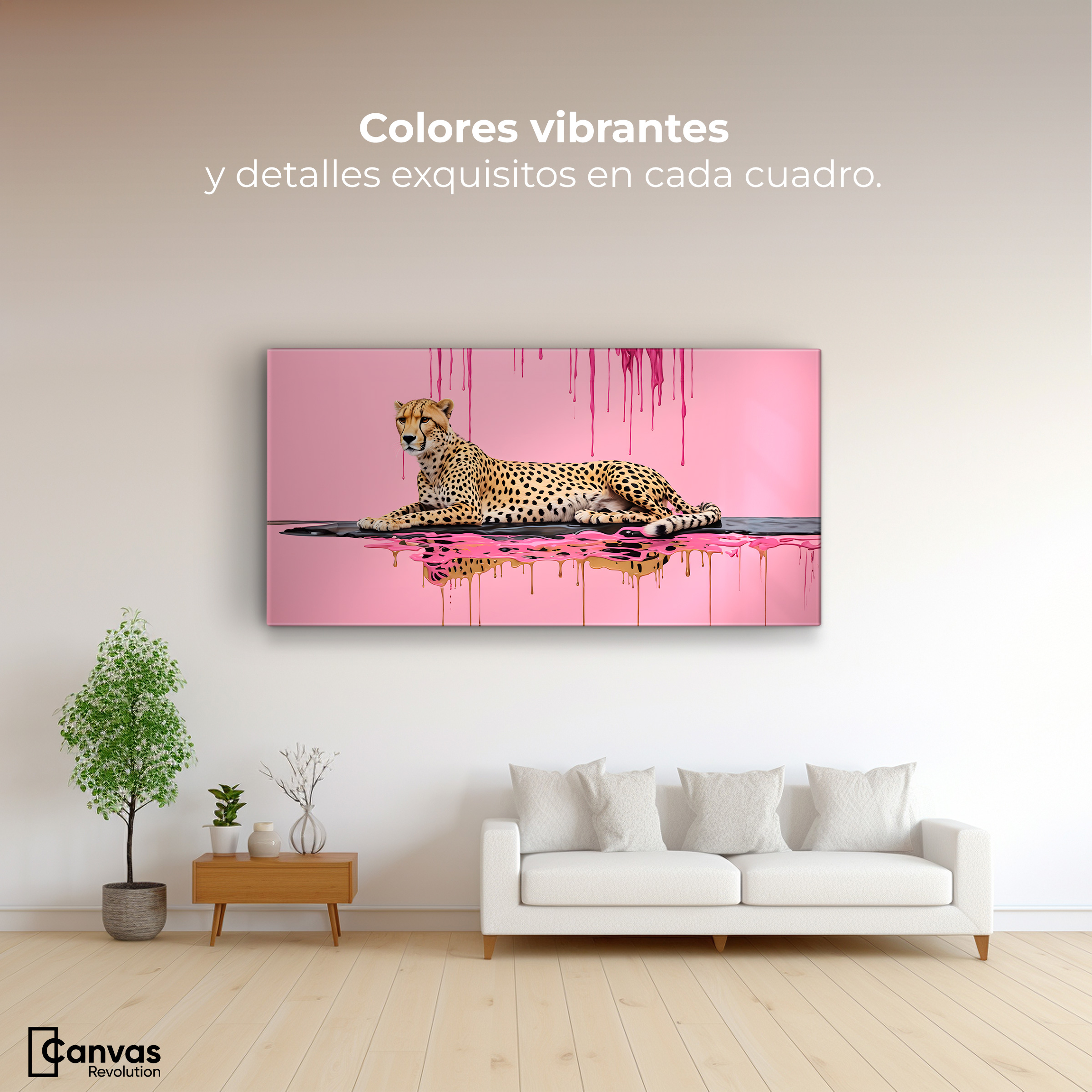 Foto 3 pulgar | Cuadro Decorativo Canvas Manchas Majestuosas 120x60