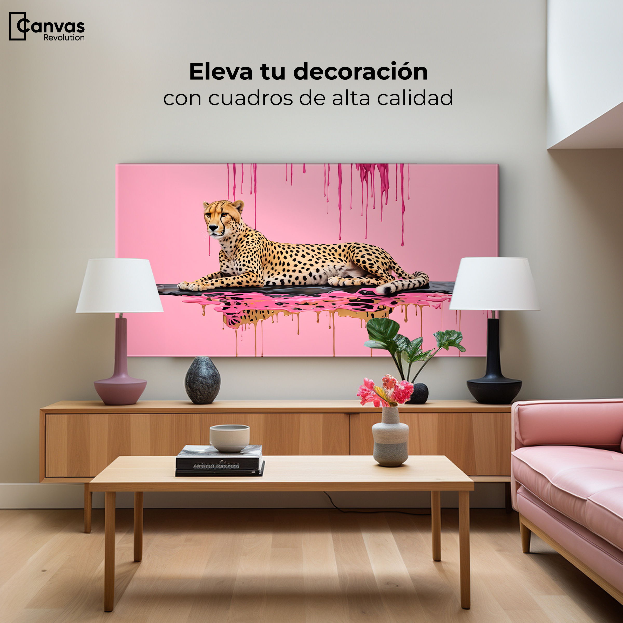 Foto 4 pulgar | Cuadro Decorativo Canvas Manchas Majestuosas 120x60