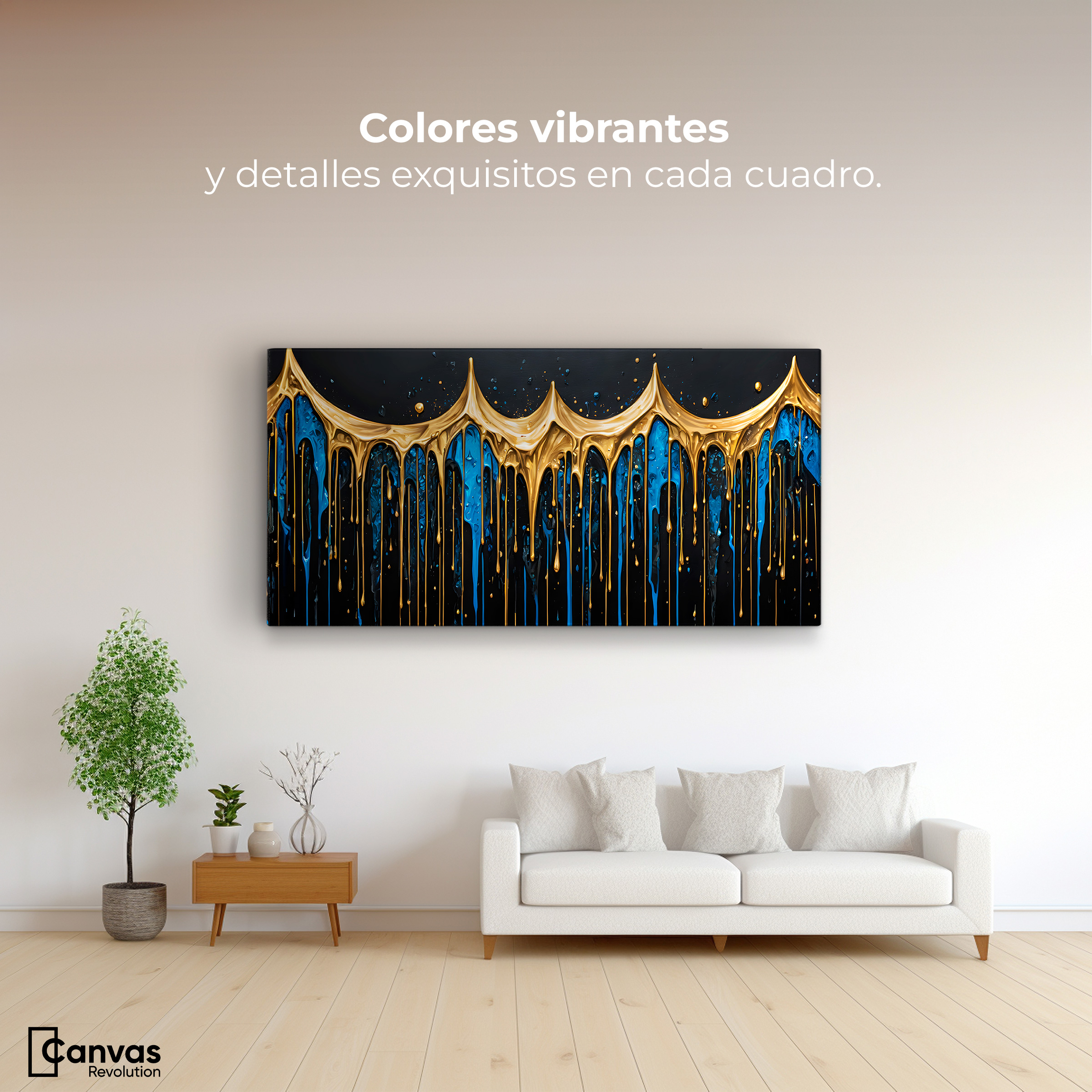 Foto 3 pulgar | Cuadro Decorativo Canvas Lluvia Brillante 120x60