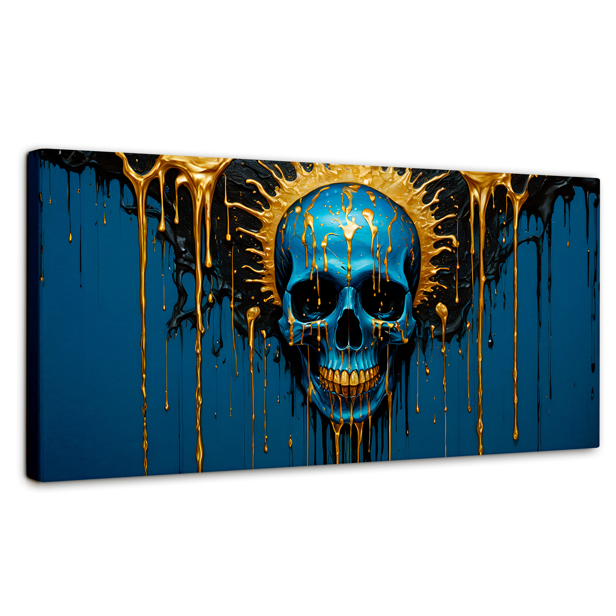 Cuadro Decorativo Canvas Calavera Zafiro 120x60