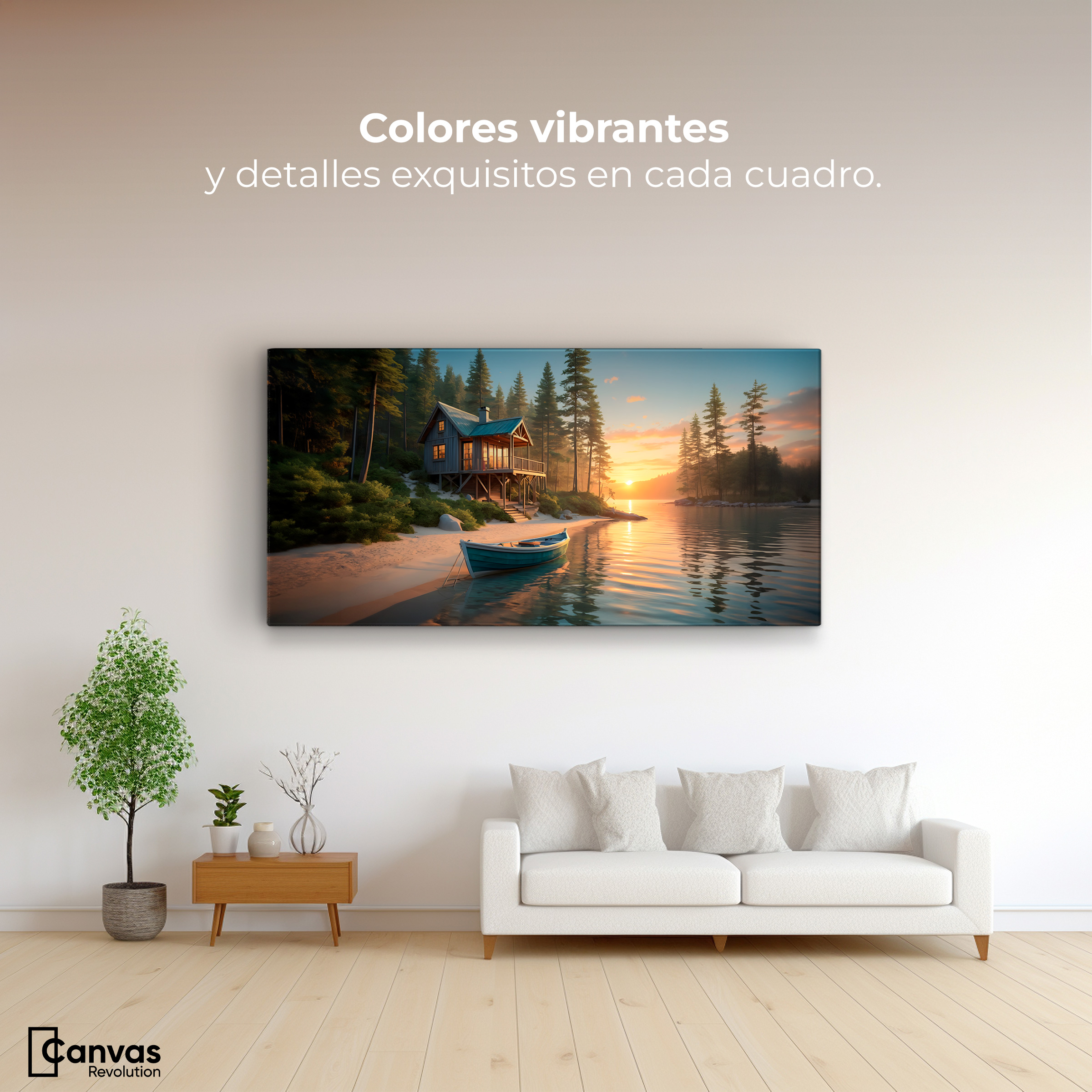 Foto 2 | Cuadro Decorativo Canvas Refugio Vibrante 120x60