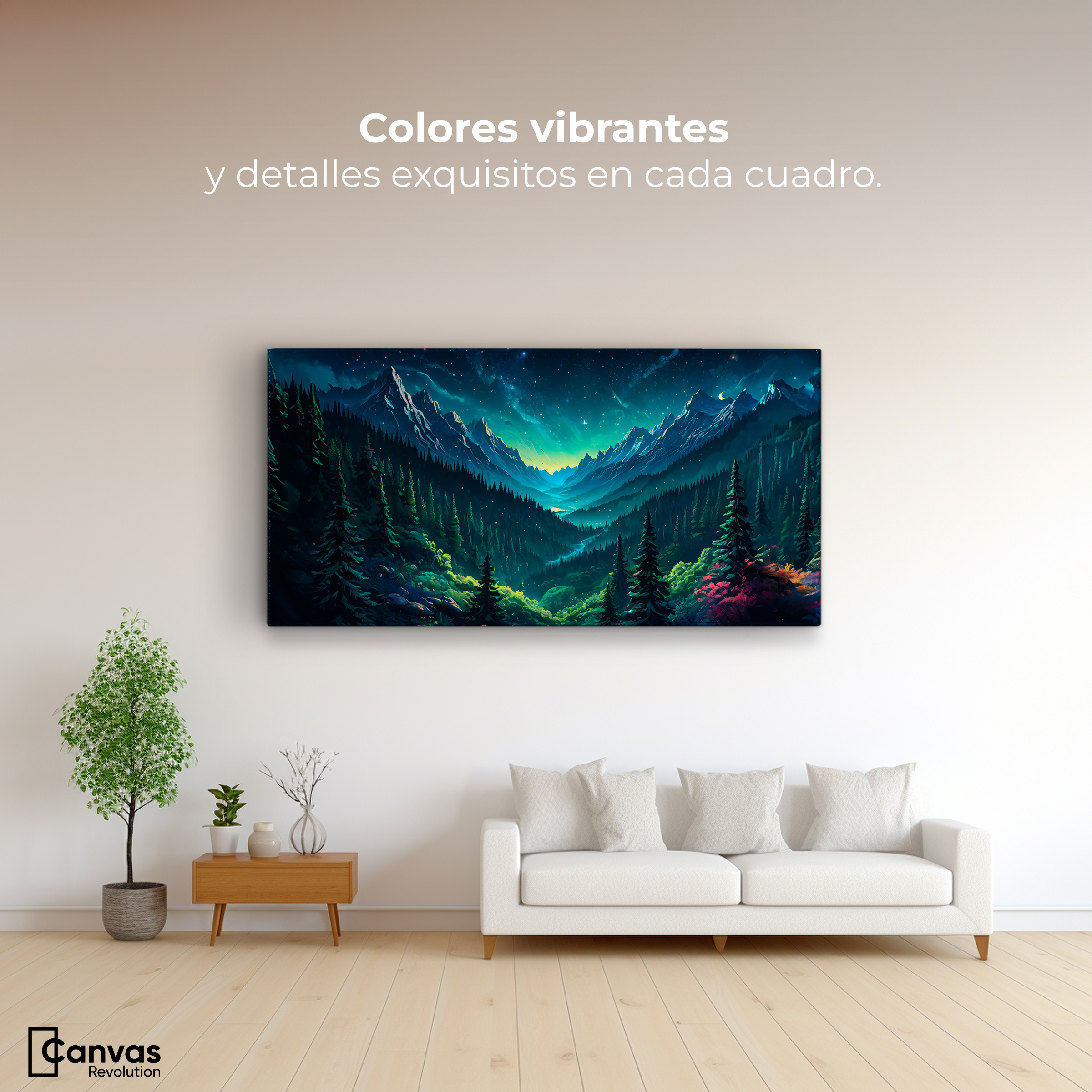 Foto 2 | Cuadro Decorativo Canvas Paisaje Encantado 120x60