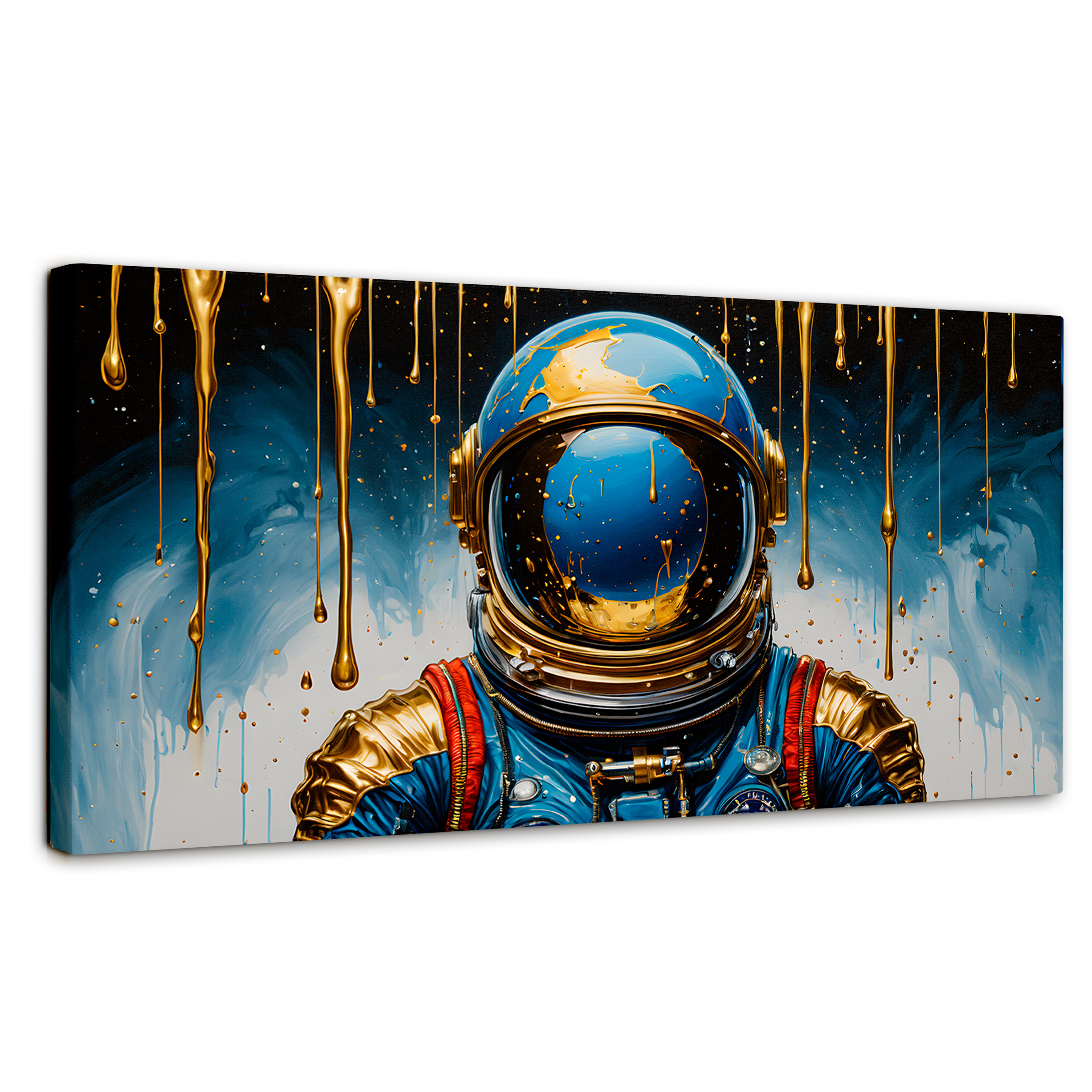 Foto 2 pulgar | Cuadro Decorativo Canvas Revolution Astronauta Azul 120x60 cm