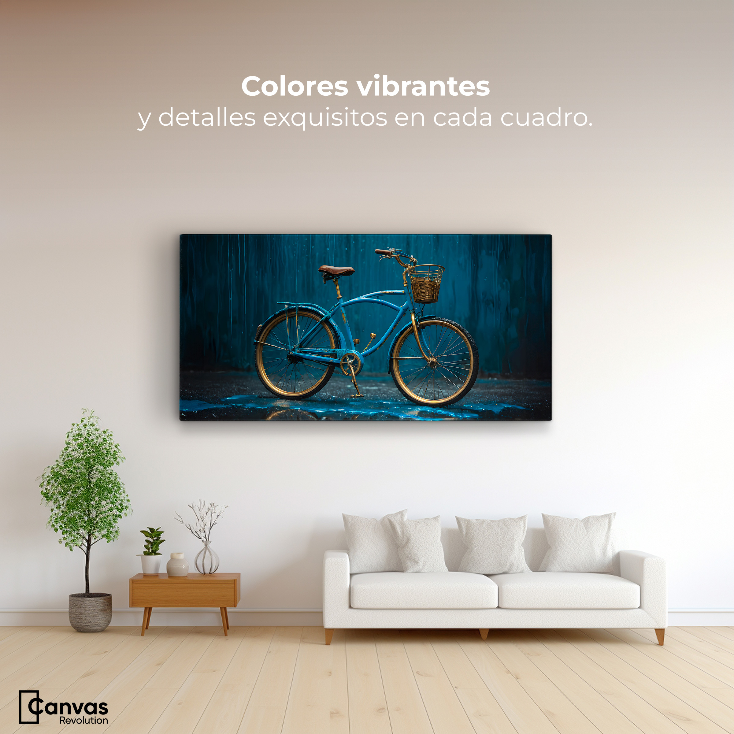 Foto 3 pulgar | Cuadro Decorativo Canvas Bicicleta Retro 120 x 60