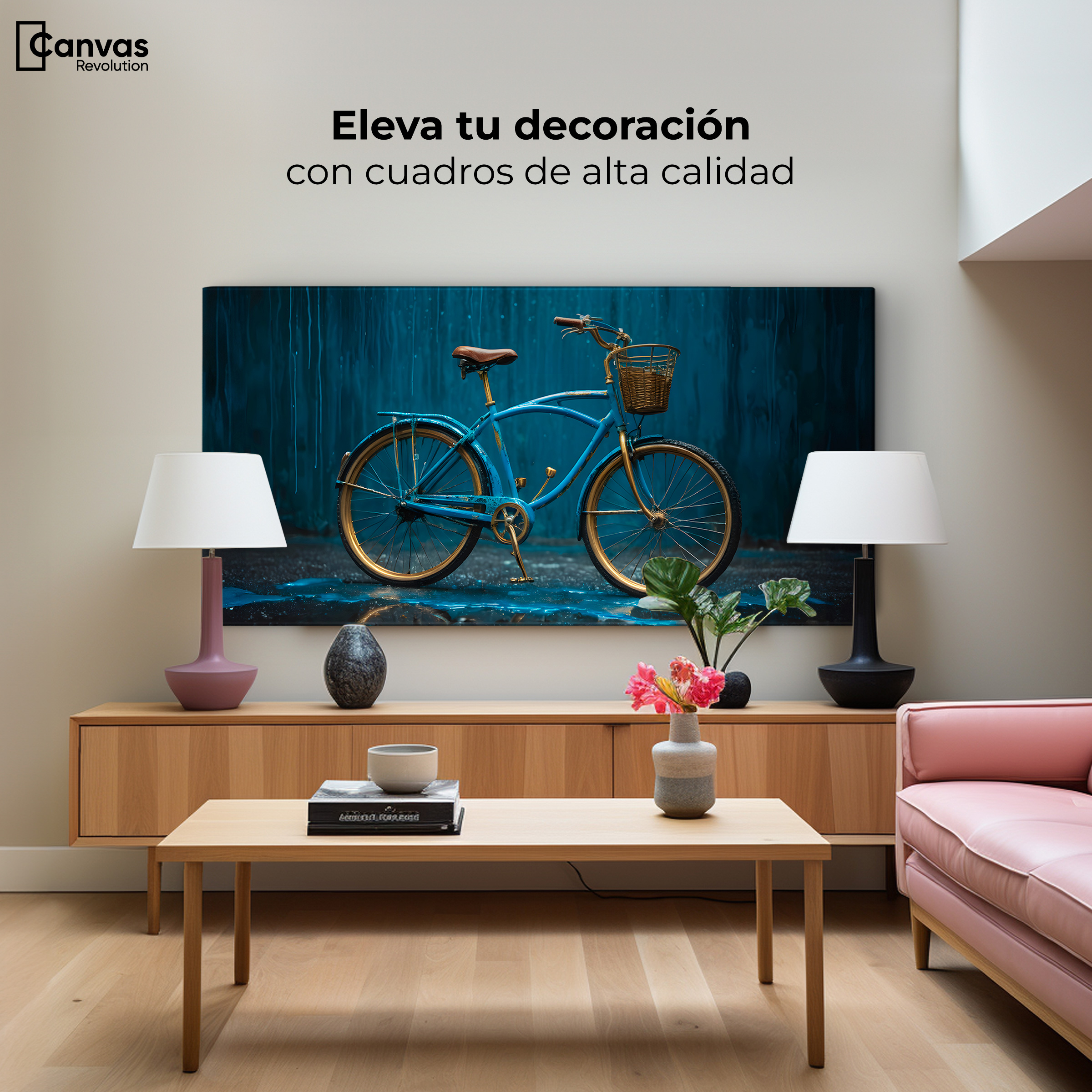 Foto 4 pulgar | Cuadro Decorativo Canvas Bicicleta Retro 120 x 60