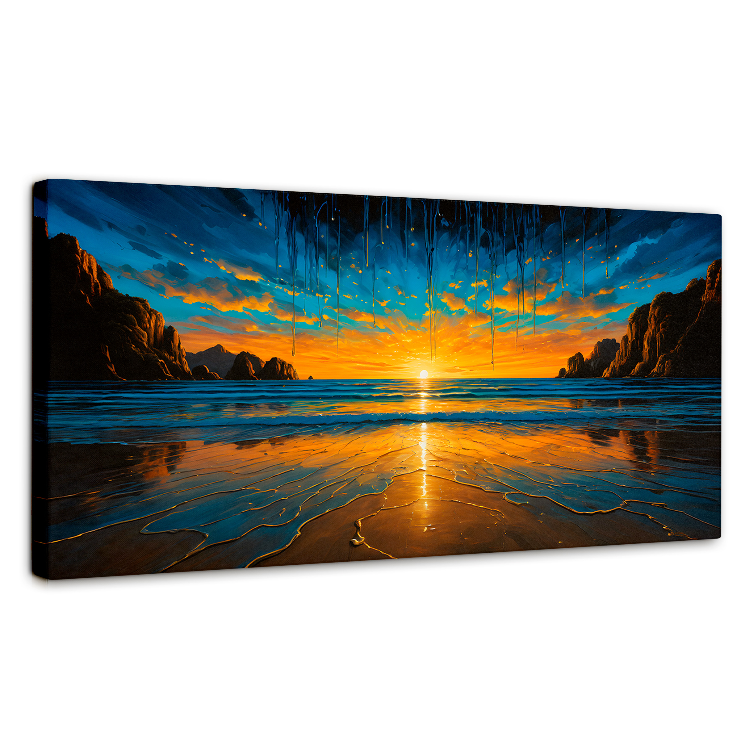 Cuadro Decorativo Canvas Revolution Tranquilidad Dorada 120x60 cm