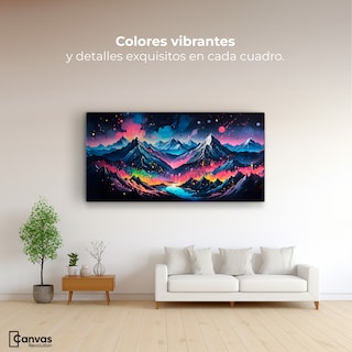 Foto 2 | Cuadro Decorativo Canvas Montañas Oscuras 120x60