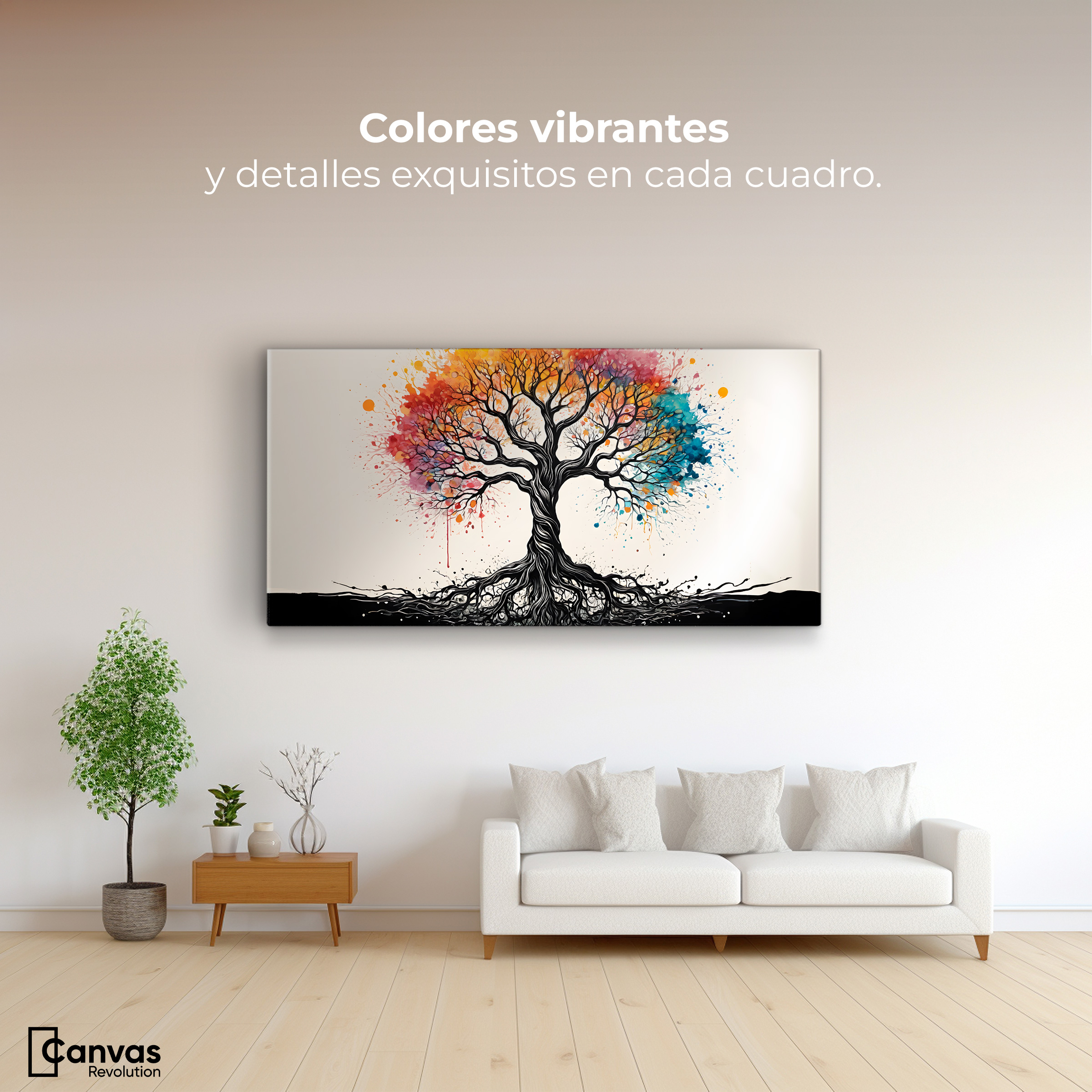 Foto 2 | Cuadro Decorativo Canvas Vitalidad Cromática 120x60