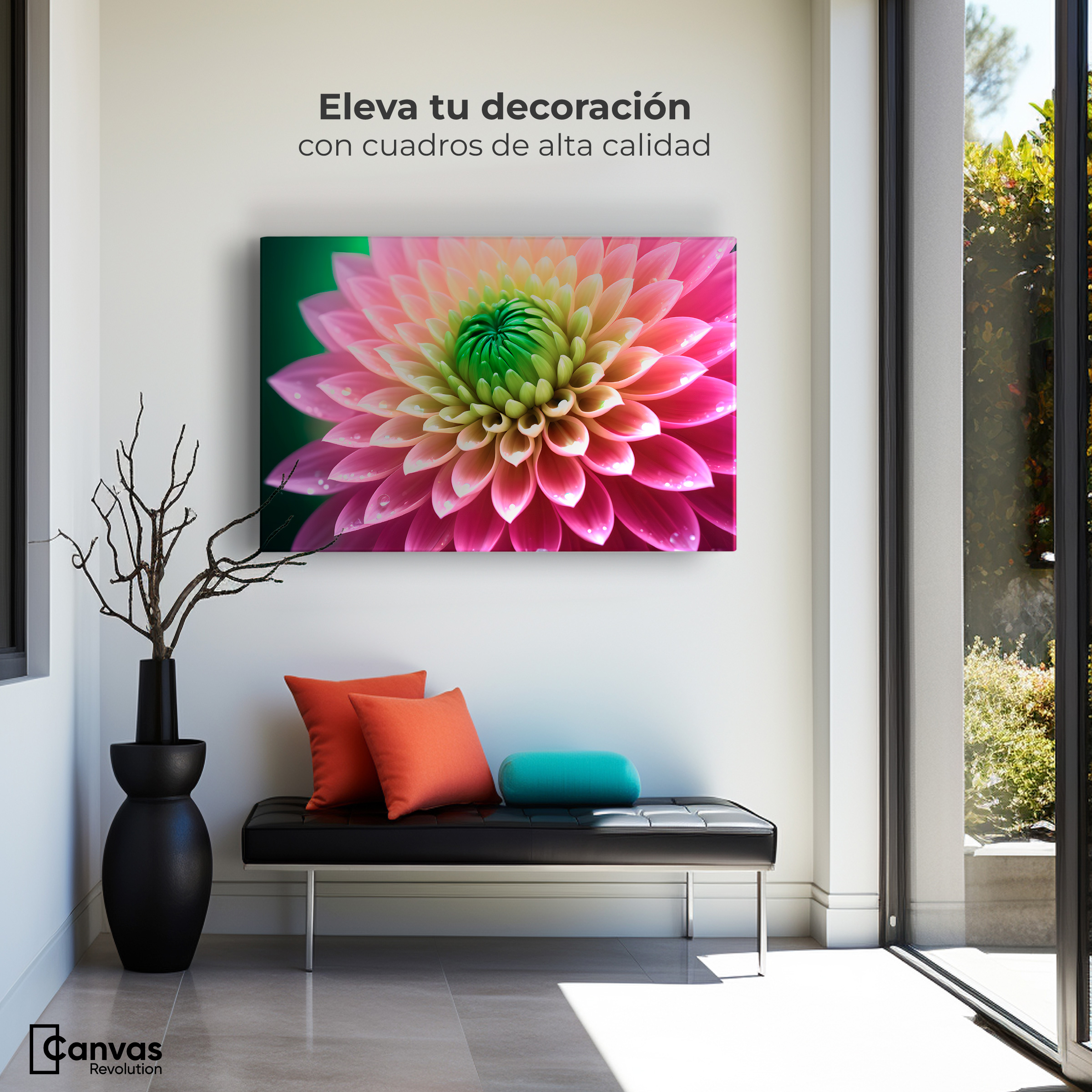 Foto 4 pulgar | Cuadro Decorativo Canvas Dalia Brillo Vivo 90x60