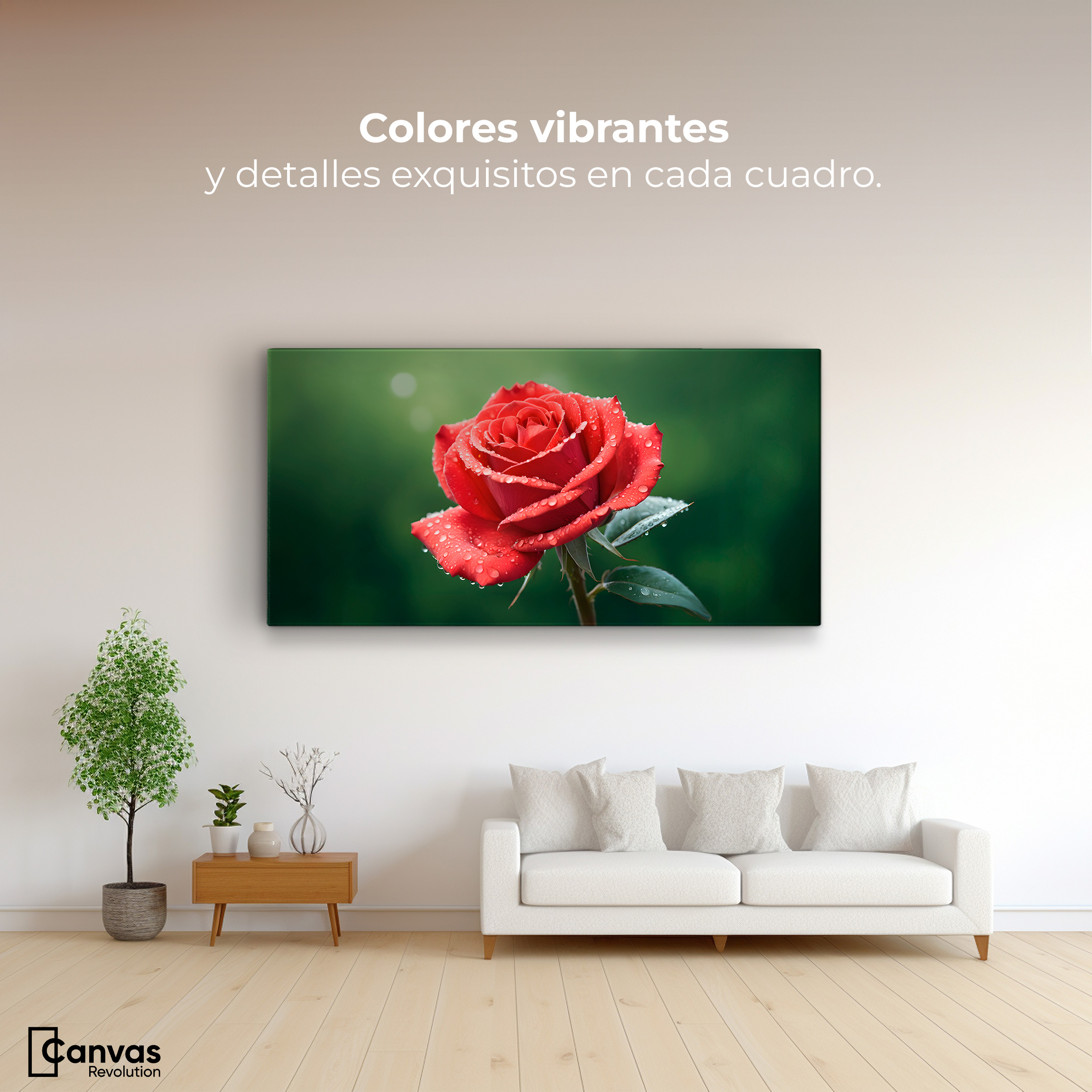 Foto 3 pulgar | Cuadro Decorativo Canvas Brillo Rosa Luz 120x60