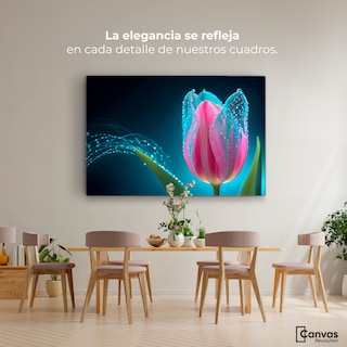 Foto 2 | Cuadro Decorativo Canvas Tulipán Aura Viva 90x60