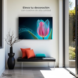 Foto 3 | Cuadro Decorativo Canvas Tulipán Aura Viva 90x60