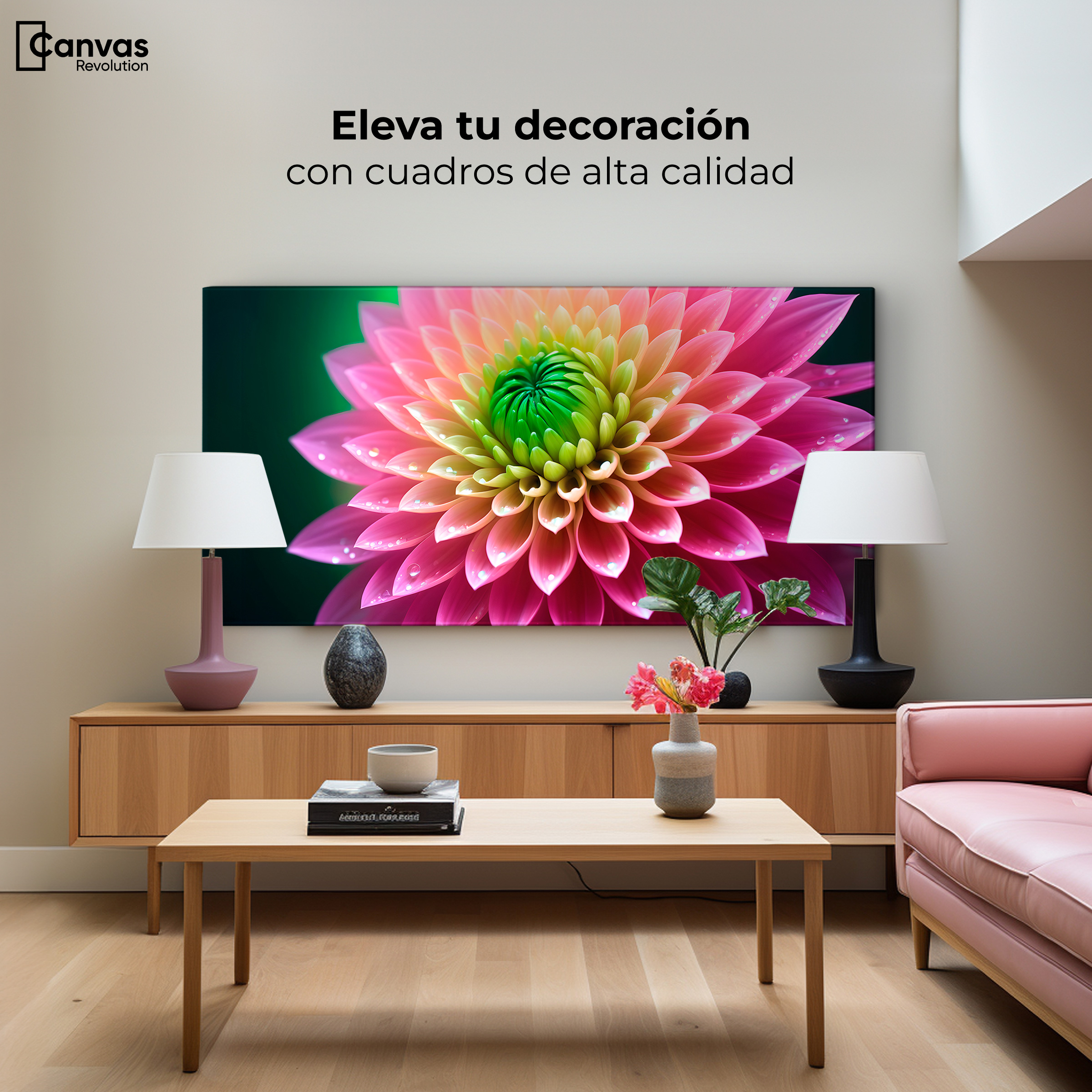 Foto 4 pulgar | Cuadro Decorativo Canvas Dalia Brillo Vivo 120x60