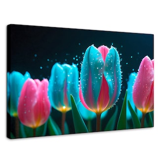 Foto 1 | Cuadro Decorativo Canvas Tulipanes Fragancia 90x60